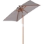 Picture of Outsunny Wooden Patio Umbrella Market Parasol Outdoor Sunshade 6 Ribs Grey