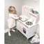 Picture of HOMCOM Kids Kitchen Play Kitchen with Realistic Sound for Boys and Girls Role Play Kitchen with Storage Space Kitchen Playset Pink