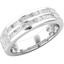 Picture of A stylish Princess Cut double row diamond set ladies wedding/eternity ring in platinum