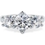 Picture of A stunning Round Brilliant Cut three stone diamond ring in platinum (In stock)