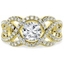 Picture of A luxurious Round Brilliant Cut diamond set ring in 18ct yellow & white gold