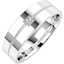 Picture of A classic Princess Cut diamond set mens ring in palladium