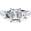 Picture of A stunning Emerald & Princess Cut diamond ring in 18ct white gold