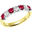 Picture of A beautiful ruby & diamond eternity ring in 18ct yellow & white gold (In stock)