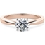 Picture of An elegant Round Brilliant Cut solitaire diamond ring in 18ct rose & white gold