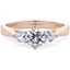 Picture of A sparkling Round Brilliant Cut three stone diamond ring in 18ct rose & white gold