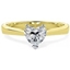 Picture of A charming heart-shaped solitaire diamond ring in 18ct yellow & white gold