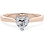Picture of A charming heart-shaped solitaire diamond ring in 18ct rose & white gold