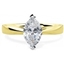 Picture of A classic Marquise Cut solitaire diamond ring in 18ct yellow & white gold