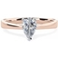Picture of An elegant Pear Shaped solitaire diamond ring in 18ct rose & white gold