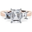 Picture of A stunning Emerald & Princess Cut diamond ring in 18ct rose & white gold