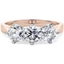 Picture of A classic Round Brilliant Cut three stone diamond ring in 18ct rose & white gold