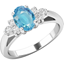 Picture of A timeless Aqua & Diamond ring in platinum