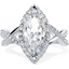 Picture of A unique Marquise cut diamond cluster ring in 18ct white gold