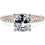 Picture of A stunning cushion cut diamond cluster ring in 18ct rose gold & platinum