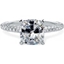 Picture of A stunning cushion cut diamond cluster ring in 18ct white gold
