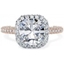 Picture of A stunning cushion cut diamond halo cluster in 18ct rose gold & platinum