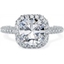 Picture of A stunning cushion cut diamond halo cluster in 18ct white gold