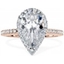 Picture of A stunning pear shape diamond halo cluster in 18ct rose gold & platinum