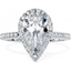 Picture of A stunning pear shape diamond halo cluster in 18ct white gold