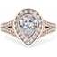 Picture of A breathtaking Pear shaped diamond ring with shoulder stones in 18ct rose gold