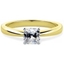 Picture of A classic Cushion Cut solitaire diamond ring in 18ct yellow & white gold
