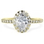 Picture of A stunning Oval Cut diamond cluster with shoulder stones in 18ct yellow gold