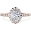 Picture of A stunning Oval Cut diamond cluster with shoulder stones in 18ct rose gold