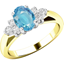 Picture of A timeless Aqua & Diamond ring in 18ct yellow & white gold