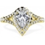 Picture of A stunning Pear Shaped cluster diamond ring with shoulder stones in 18ct yellow gold