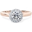 Picture of A stunning Round brilliant cut diamond Halo ring in 18ct rose & white gold