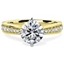 Picture of An exquisite solitaire diamond ring with shoulder stones in 18ct yellow & white gold