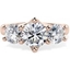 Picture of A stunning Round Brilliant Cut three stone diamond ring in 18ct rose gold