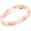 Picture of A stylish diamond set courted ladies wedding ring in 18ct rose gold