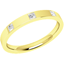 Picture of An eye catching Princess Cut diamond set ladies wedding ring in 18ct yellow gold