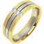 Picture of A striking Round Brilliant Cut diamond set mens wedding ring in 18ct yellow & white gold
