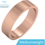 Picture of A classic flat top mens ring in medium 18ct rose gold