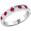 Picture of A stunning ruby & diamond eternity ring in platinum