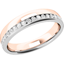 Picture of A beautiful full set Brilliant Cut diamond set ladies wedding ring in 18ct rose & white gold