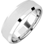 Picture of A luxurious mixed finish mens wedding ring in 18ct white gold