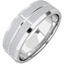 Picture of A lavish mixed finish mens ring in platinum