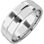 Picture of An elegant mens wedding ring in 18ct white gold