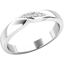 Picture of A 'twist' style diamond-set wedding ring in 18ct white gold (In stock)
