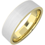 Picture of A stylish mixed finish mens ring in 18ct yellow & white gold