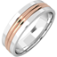 Picture of A beautiful mixed finish mens ring in 18ct rose & white gold