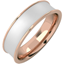 Picture of A deluxe mixed finish mens ring in 18ct rose & white gold