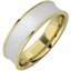 Picture of A deluxe mixed finish mens ring in 18ct yellow & white gold