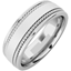 Picture of An impressive mixed finish mens wedding ring in 18ct white gold