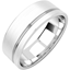 Picture of A stunning courted mixed finish mens wedding ring in platinum