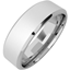 Picture of A stylish mixed finish mens ring in platinum